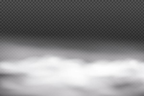 White vector cloudiness ,fog or smoke on dark checkered background.