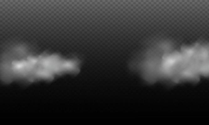 White vector cloudiness ,fog or smoke on dark checkered background.