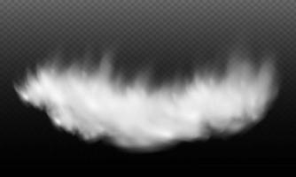 nubosidad vectorial blanca, niebla o humo sobre fondo oscuro a cuadros. vector