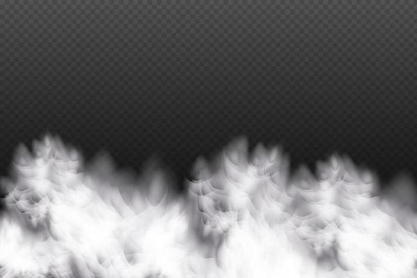 White vector cloudiness ,fog or smoke on dark checkered background.