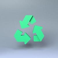 ECO icon. Ecology Conservation Concert. 3d render illustration. photo