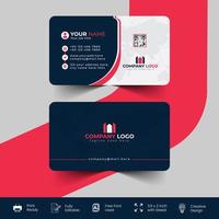 Modern and corporate business card vector template design