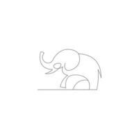 Ilustración de diseño de logotipo de icono de elefante vector