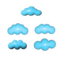 ilustración de nubes azules para diseño, impresión, redes sociales, sitios web. foto