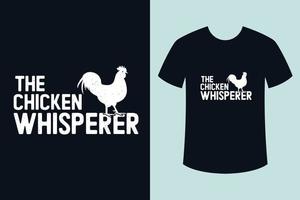 The chicken whisperer chicken t shirt design.eps vector