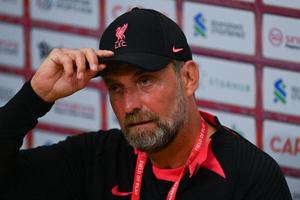 Kallang-Singapore-14JUL2022-Player of liverpool in action during training at national stadium,singapore photo