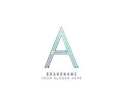 Monogram network logo alphabet letter A, suitable for logos, titles and headers vector