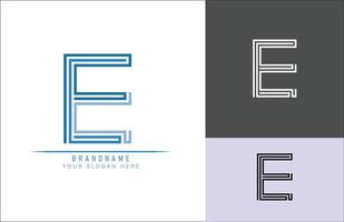 Monogram alphabet letter E  logo, suitable for logos, titles and headers vector