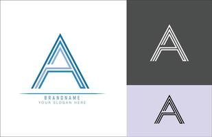 Monogram alphabet letter A  logo, suitable for logos, titles and headers vector