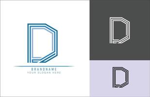 Monogram alphabet letter D  logo, suitable for logos, titles and headers vector