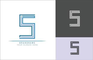 Monogram alphabet letter S  logo, suitable for logos, titles and headers vector