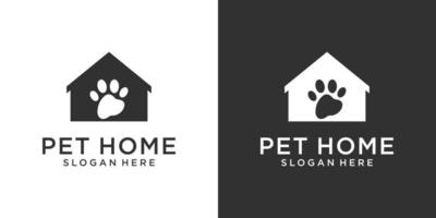 Pet Home vector logo design template.