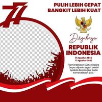 dia de la independencia de indonesia vector