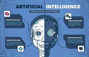 Artificial Intelligence Infographic vector