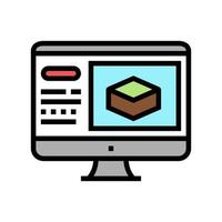 information of soil on computer screen color icon vector illustration