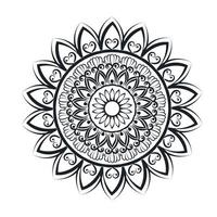 Mandala Art design in circle for print vector