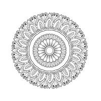 Mandala Art design in circle for print vector