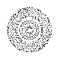 Mandala Art design in circle for print vector