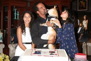 LOS ANGELES, FEB 12 -  Lola St John, Kristoff St John, Brando, Paris St John at the Kristoff St John celebrates 25 Years at YnR at the CBS Television City on February 12, 2016 in Los Angeles, CA photo