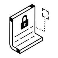 A content protection isometric icon vector