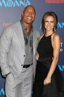 LOS ANGELES, NOV 14 - Dwayne Johnson, Lauren Hashian at the Moana  at TCL Chinese Theater IMAX on November 14, 2016 in Los Angeles, CA photo