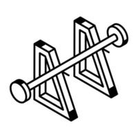 Isometric icon showing concept of bodybuilding vector