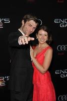 LOS ANGELES, OCT 28 -  Liam McIntyre, Erin Hasan at the Ender s Game Los Angeles Premiere at TCL Chinese Theater on October 28, 2013 in Los Angeles, CA photo