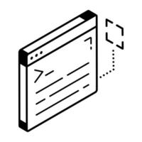 A web programming isometric icon download vector