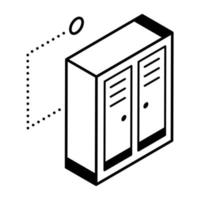 Gym locker icon in trendy design, use it commercially vector