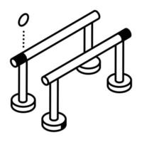 A pullup machine isometric icon download vector