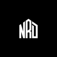 concepto de logotipo de letra de iniciales creativas nrd. diseño de letra nrd. diseño de logotipo de letra nrd sobre fondo negro. concepto de logotipo de letra de iniciales creativas nrd. diseño de letra nrd. vector