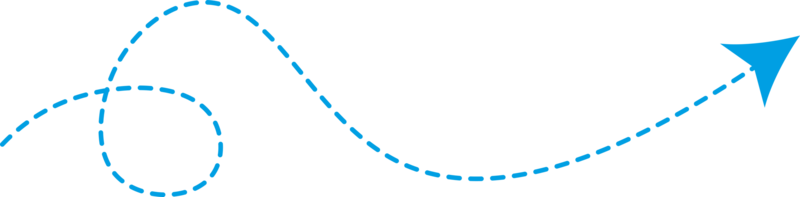 flecha de línea discontinua png