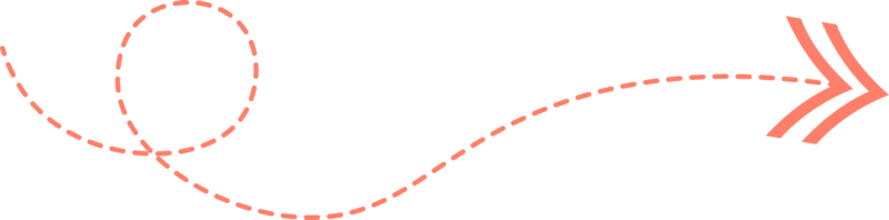 flecha de línea discontinua png