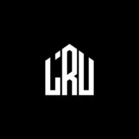 LRU letter design.LRU letter logo design on BLACK background. LRU creative initials letter logo concept. LRU letter design.LRU letter logo design on BLACK background. L vector