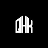 qhk letter design.qhk letter logo design sobre fondo negro. concepto de logotipo de letra inicial creativa qhk. qhk letter design.qhk letter logo design sobre fondo negro. q vector