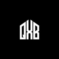 diseño de letras qxb. diseño de logotipo de letras qxb sobre fondo negro. concepto de logotipo de letra inicial creativa qxb. diseño de letras qxb. diseño de logotipo de letras qxb sobre fondo negro. q vector