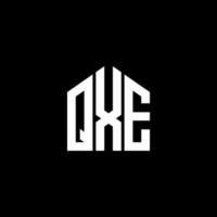 QXE letter logo design on BLACK background. QXE creative initials letter logo concept. QXE letter design. vector