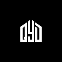 diseño de letras qyd. diseño de logotipo de letras qyd sobre fondo negro. qyd concepto de logotipo de letra de iniciales creativas. diseño de letras qyd. diseño de logotipo de letras qyd sobre fondo negro. q vector