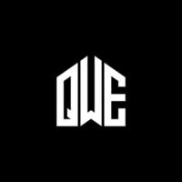 QWE letter design.QWE letter logo design on BLACK background. QWE creative initials letter logo concept. QWE letter design.QWE letter logo design on BLACK background. Q vector