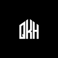 diseño de letras qkh. diseño de logotipo de letras qkh sobre fondo negro. concepto de logotipo de letra de iniciales creativas qkh. diseño de letras qkh. diseño de logotipo de letras qkh sobre fondo negro. q vector