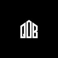 diseño de logotipo de letra qob sobre fondo negro. concepto de logotipo de letra inicial creativa qob. diseño de letras qob. vector