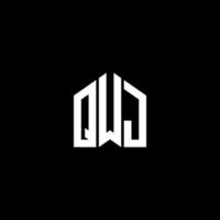 diseño de letras qwj. diseño de logotipo de letras qwj sobre fondo negro. concepto de logotipo de letra inicial creativa qwj. diseño de letras qwj. diseño de logotipo de letras qwj sobre fondo negro. q vector