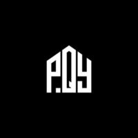 PQY letter logo design on BLACK background. PQY creative initials letter logo concept. PQY letter design. vector