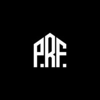 PRF letter logo design on BLACK background. PRF creative initials letter logo concept. PRF letter design. vector