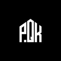 diseño de logotipo de letra pqk sobre fondo negro. concepto de logotipo de letra de iniciales creativas pqk. diseño de letras pqk. vector