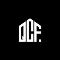 diseño de letras qcf. Diseño de logotipo de letras qcf sobre fondo negro. concepto de logotipo de letra de iniciales creativas qcf. diseño de letras qcf. Diseño de logotipo de letras qcf sobre fondo negro. q vector