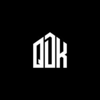 qdk letter design.qdk letter logo design sobre fondo negro. concepto de logotipo de letra de iniciales creativas qdk. qdk letter design.qdk letter logo design sobre fondo negro. q vector