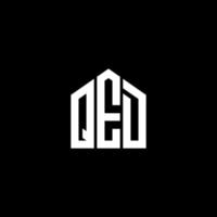 QED letter design.QED letter logo design on BLACK background. QED creative initials letter logo concept. QED letter design.QED letter logo design on BLACK background. Q vector