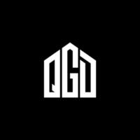 diseño de letras qgd. diseño de logotipo de letras qgd sobre fondo negro. concepto de logotipo de letra de iniciales creativas qgd. diseño de letras qgd. diseño de logotipo de letras qgd sobre fondo negro. q vector