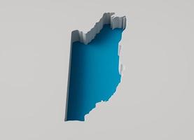 Belize Map 3d inner extrude map Sea Depth with inner shadow. photo